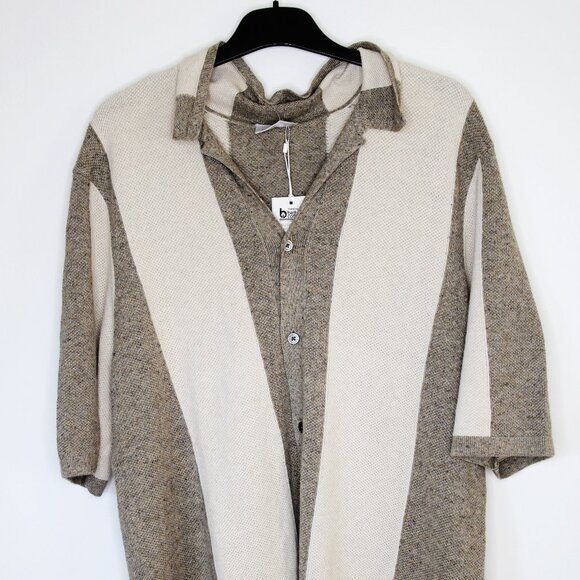 BNWT SS25 PROFUOMO CAMP STRIPE COTTON POLO L - Picture 2 of 13